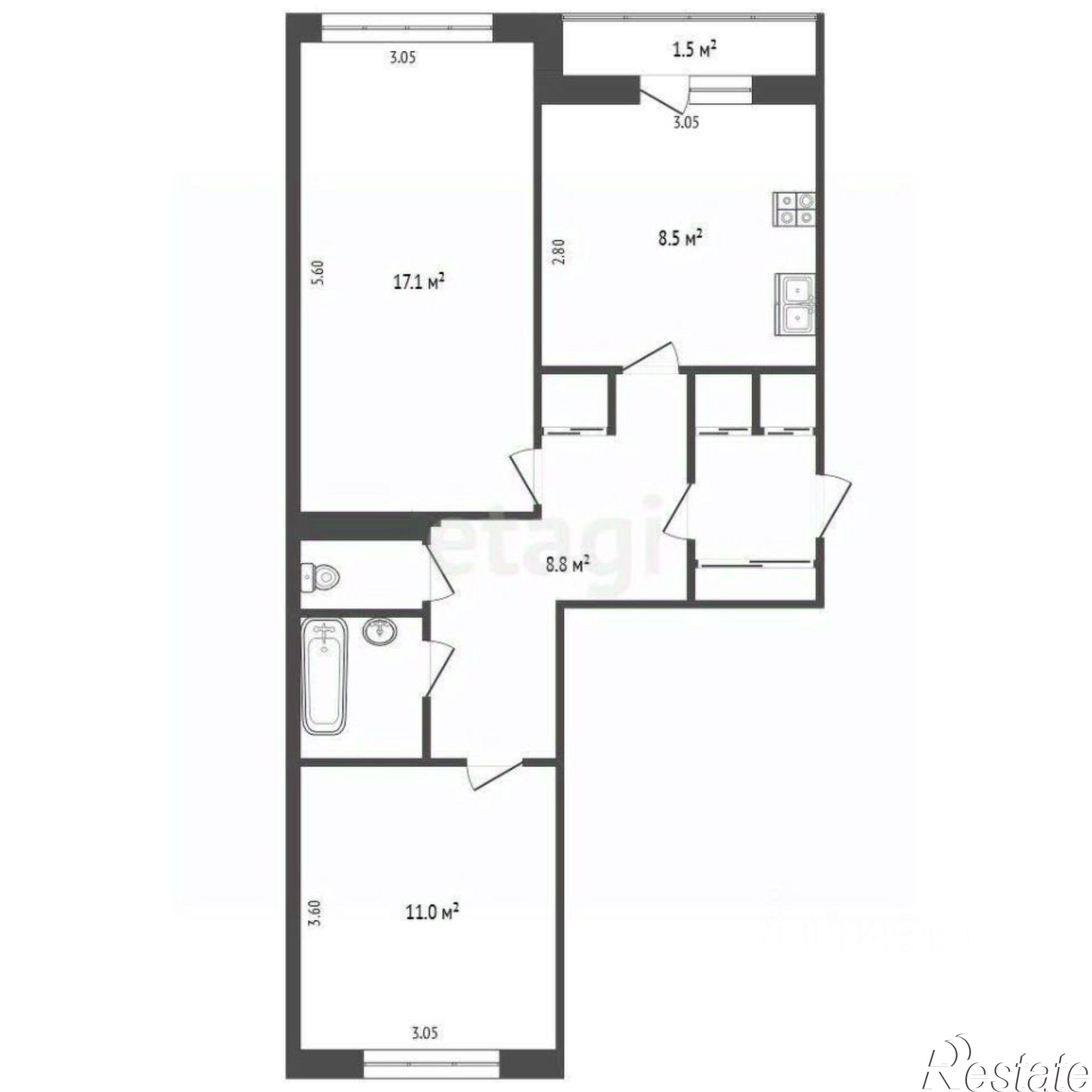 Купить квартиру за 3 500 000 рублей на ул Шелгунова, 15