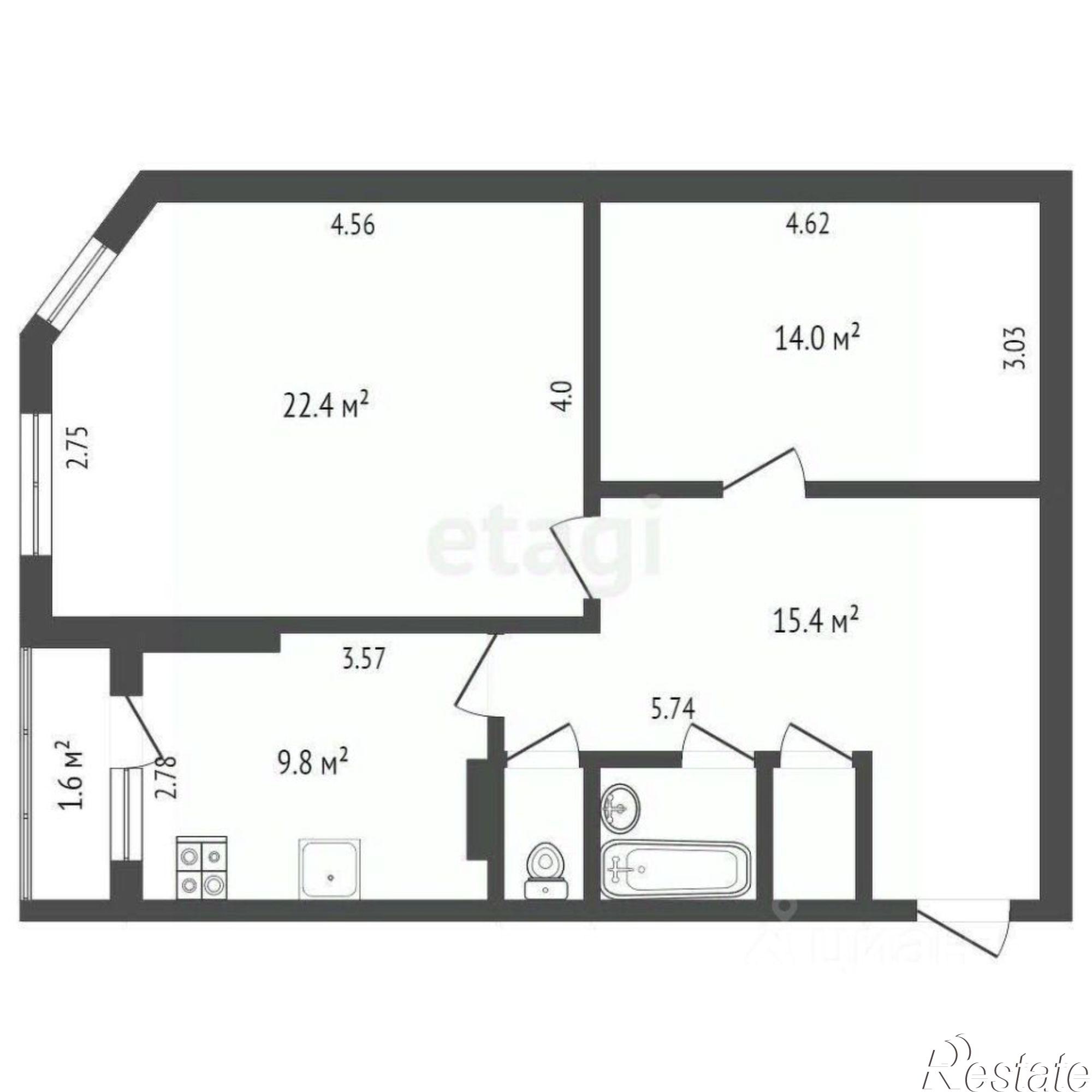 Купить квартиру за 6 934 000 рублей на ул Генерала Маргелова, 19