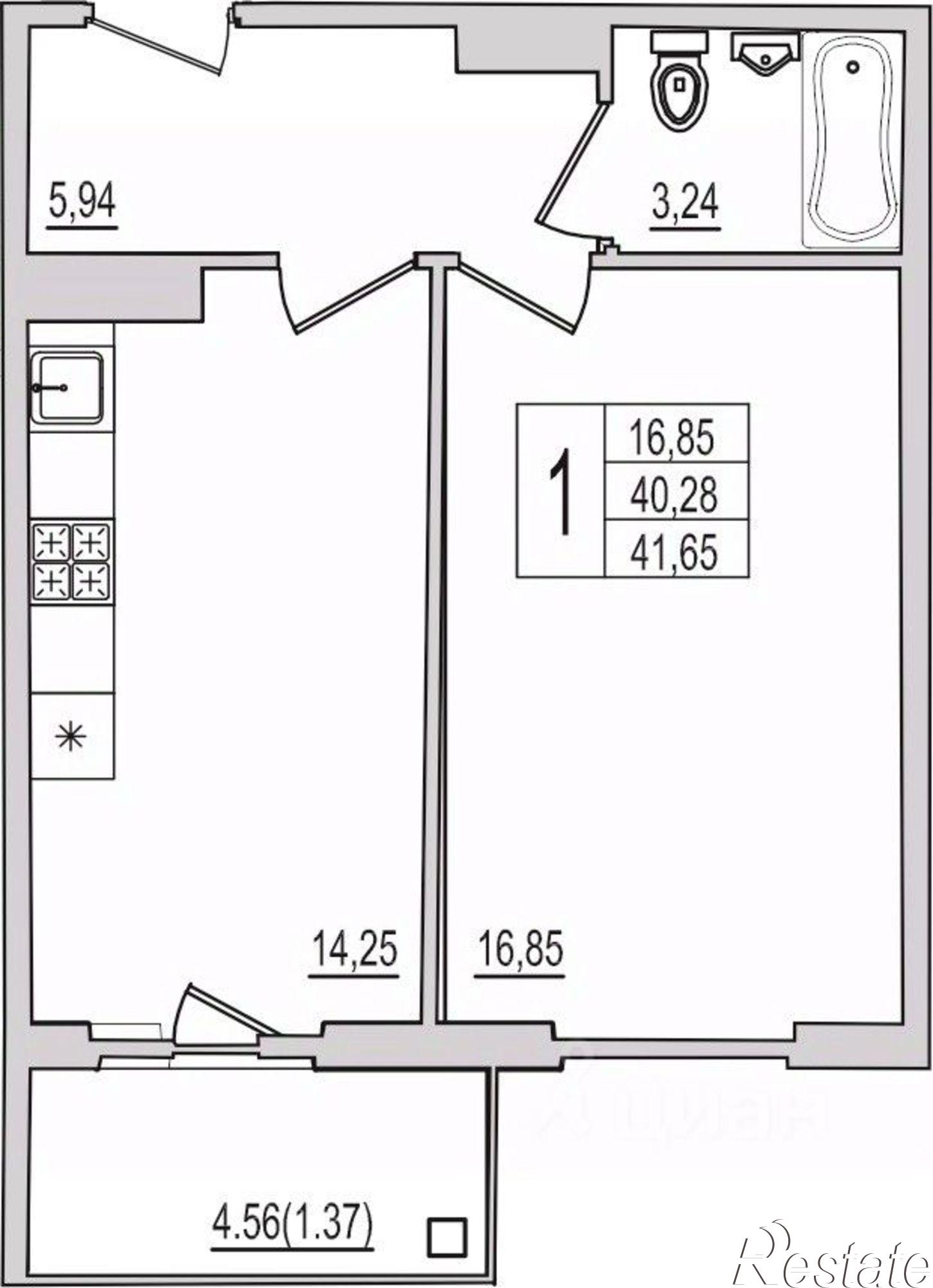 Купить квартиру за 3 831 800 рублей на Рижский проспект