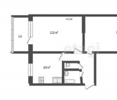 2-комн, 45кв м, этаж 3/5 пер Машиниста, 5