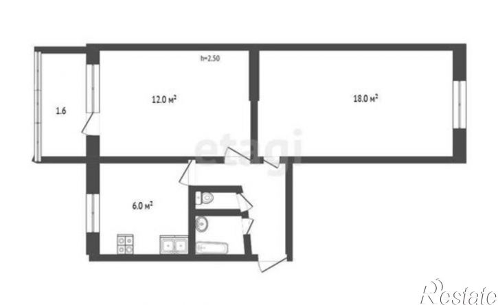 2-комн квартира пер Машиниста, 5,  д. 5