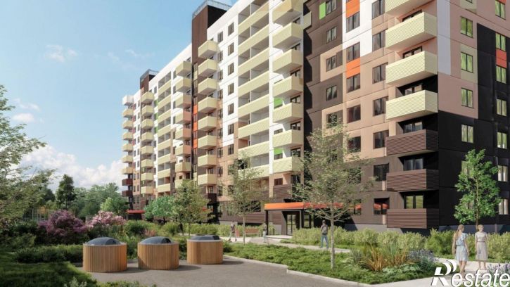 1-комн квартира в новом доме улица Юности, 10