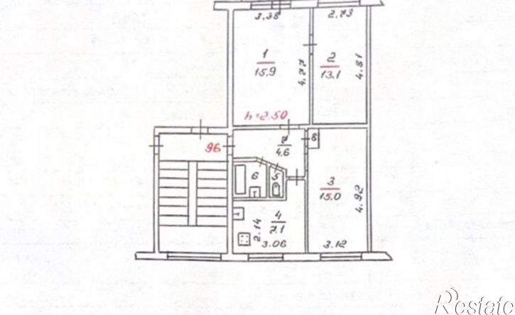 3-комн квартира пер Машиниста, 5,  д. 5