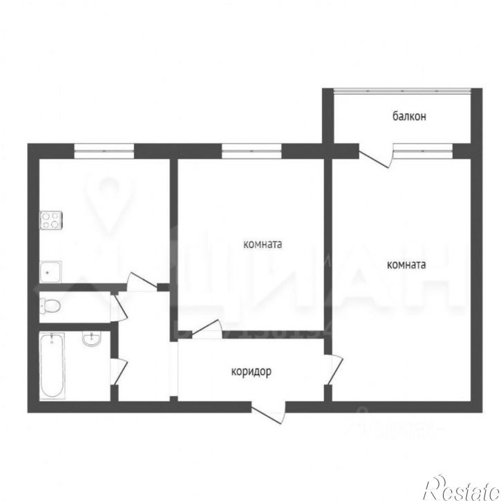 2-комн квартира ул Коммунальная, 58А,  д. 58А