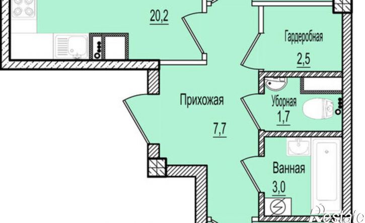 2-комн квартира в новом доме Крестовское шоссе, 9,  д. 9