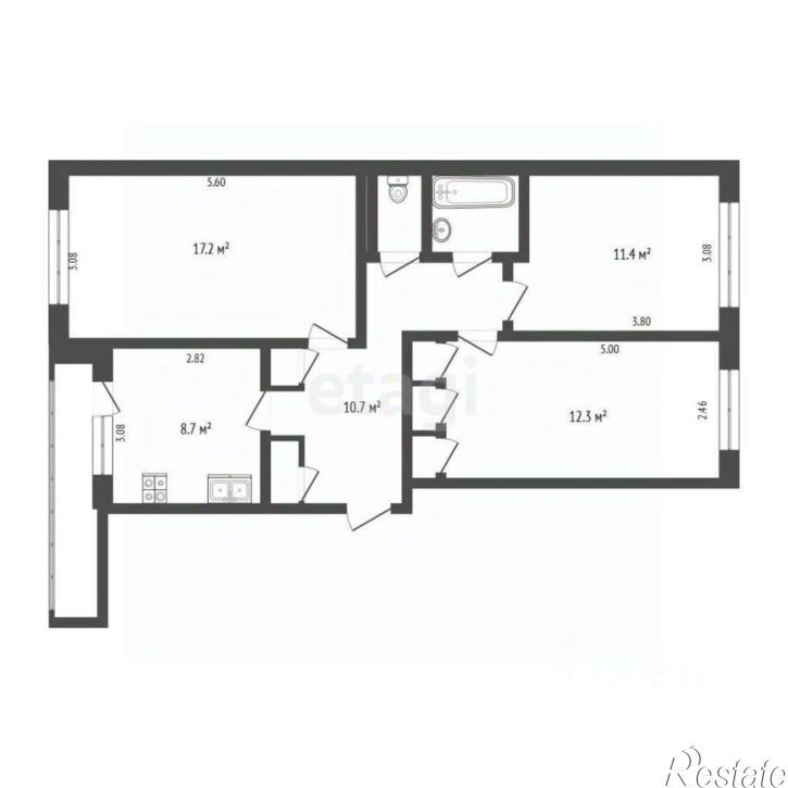3-комн квартира ул Петровская, 28,  д. 28