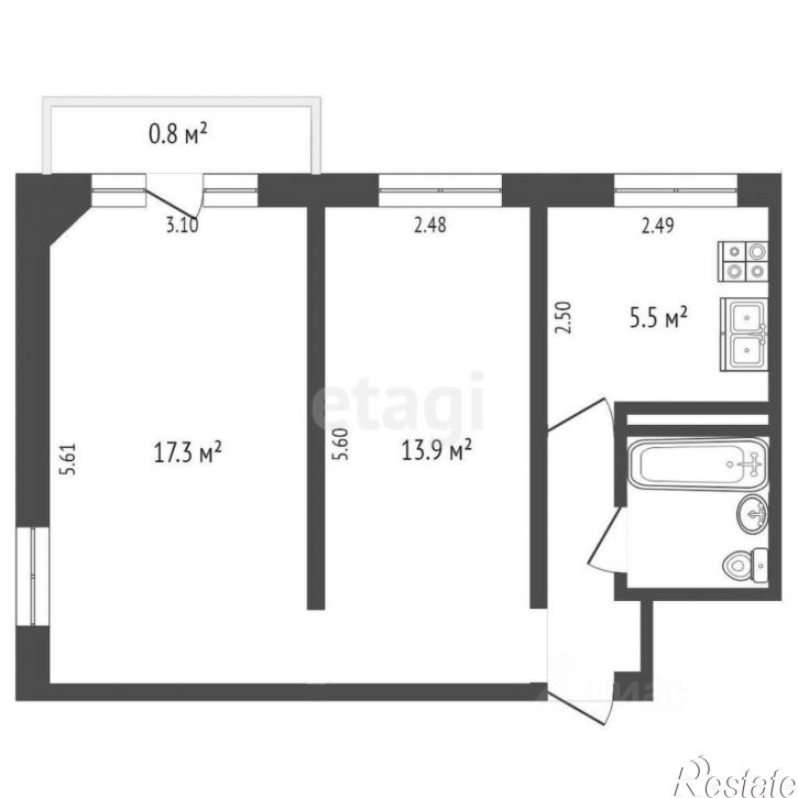2-комн квартира ул Гражданская, 11А,  д. 11А