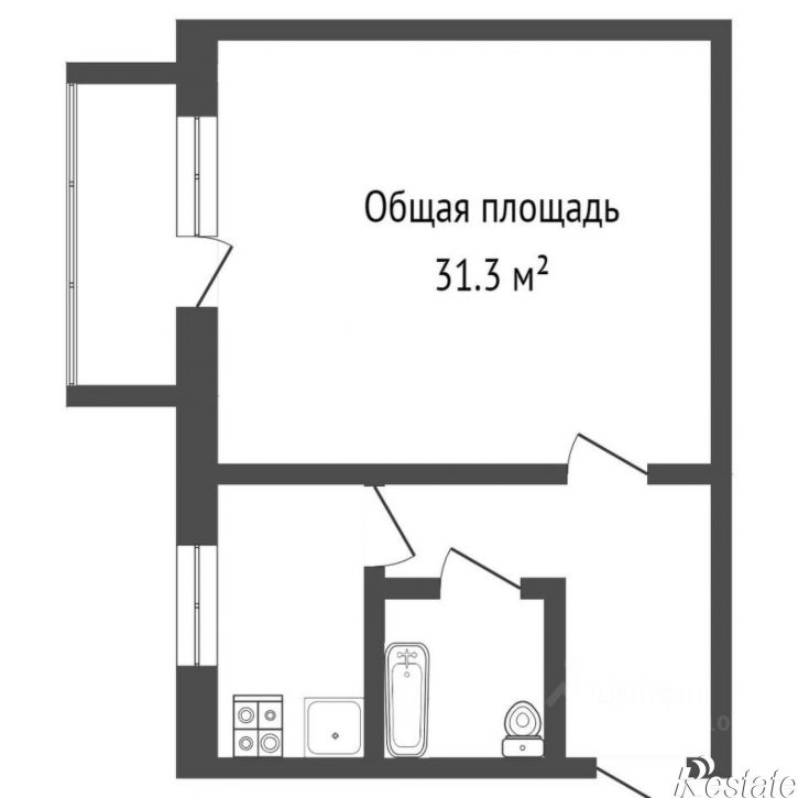 1-комн квартира ул Красноармейская, 11,  д. 11