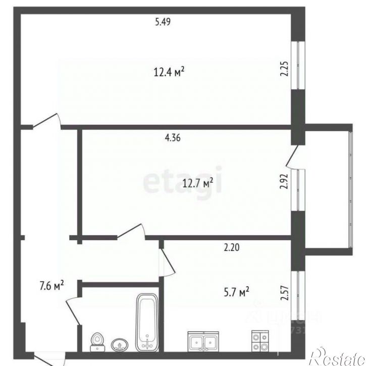 2-комн квартира набережная реки Великой, 4,  д. 4