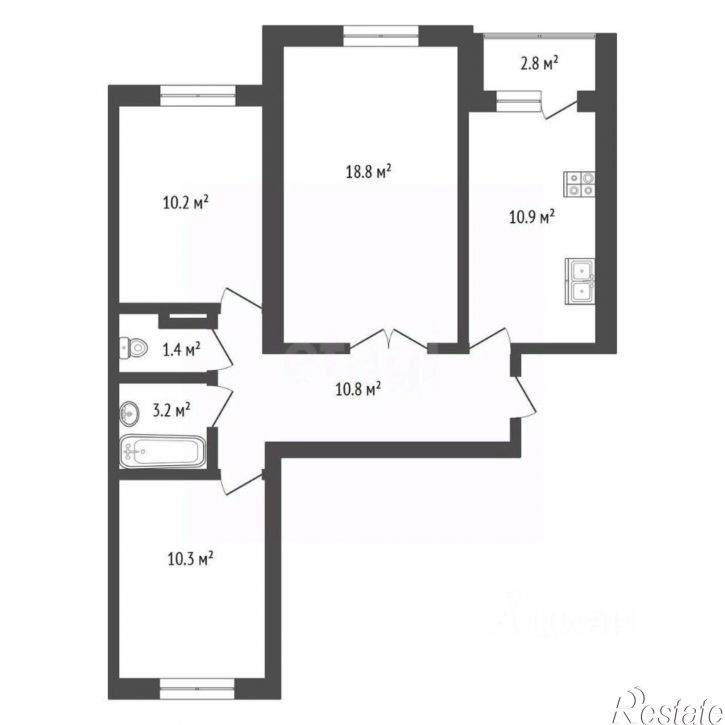 3-комн квартира ул Труда, 58,  д. 58