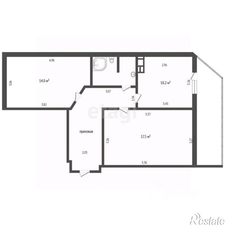2-комн квартира ул Балтийская, 10А,  д. 10А