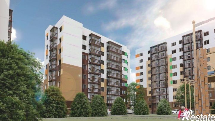 1-комн квартира в новом доме улица Юности, 10