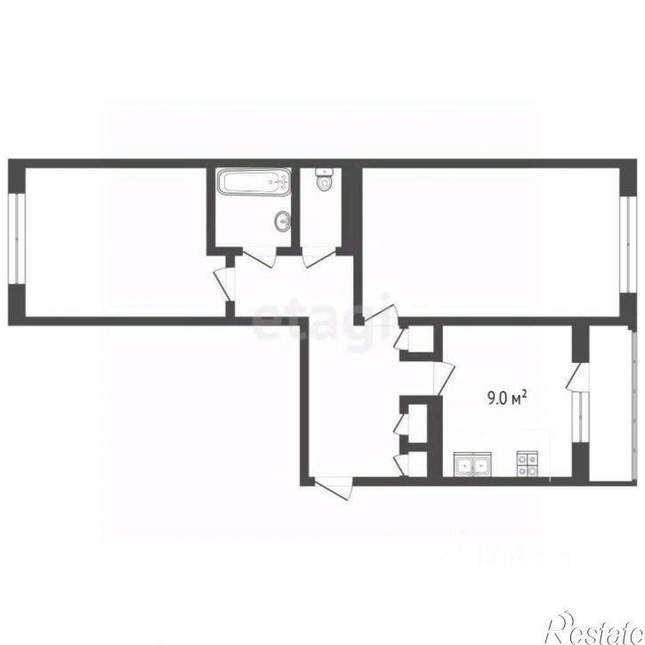 2-комн квартира ул Коммунальная, 53,  д. 53