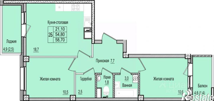 2-комн квартира в новом доме Крестовское шоссе, 6А,  д. 6А