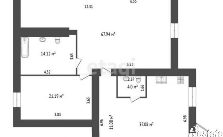 2-комн квартира ул Петровская, 4Б,  д. 4Б