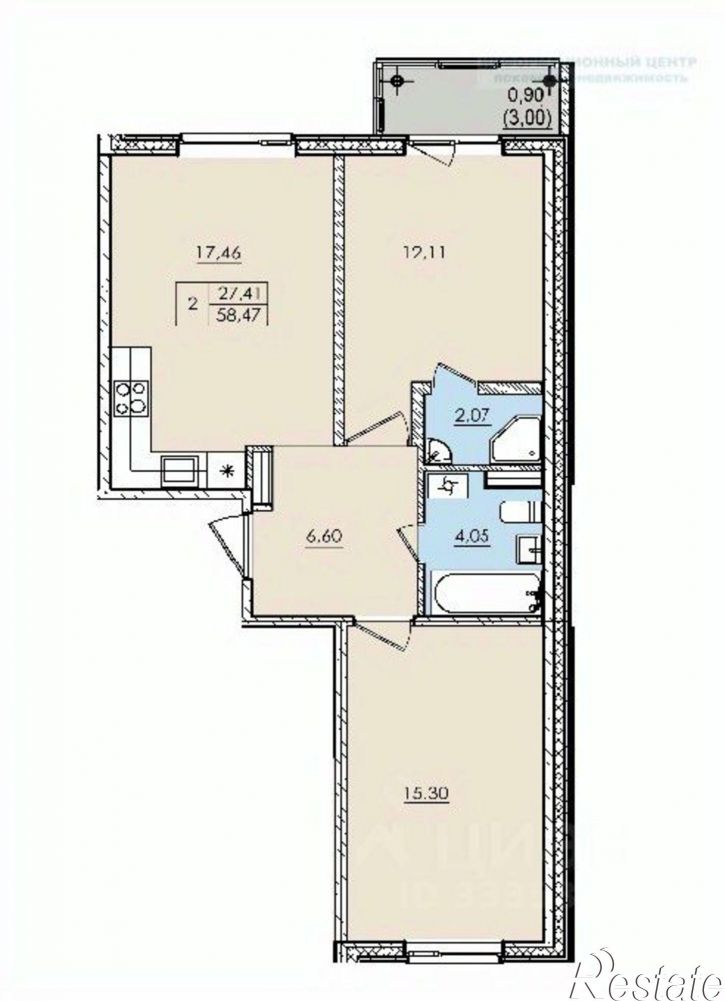 2-комн квартира ул Техническая, 14,  д. 14